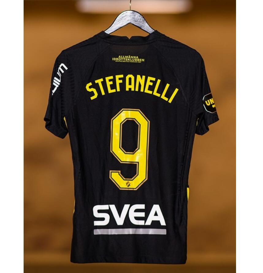 2021/22 AIK Stockholm Home Kit Soccer Jersey STEFANELLI #9